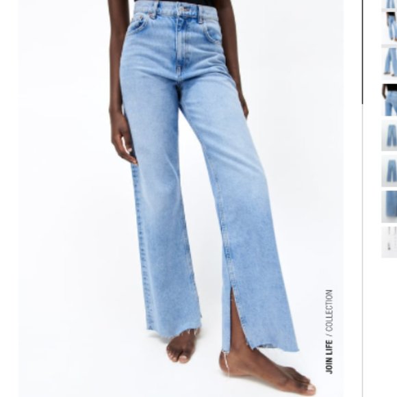 Zara Denim - Zara The 90s Mom Jeans Flare Side Slip TALL